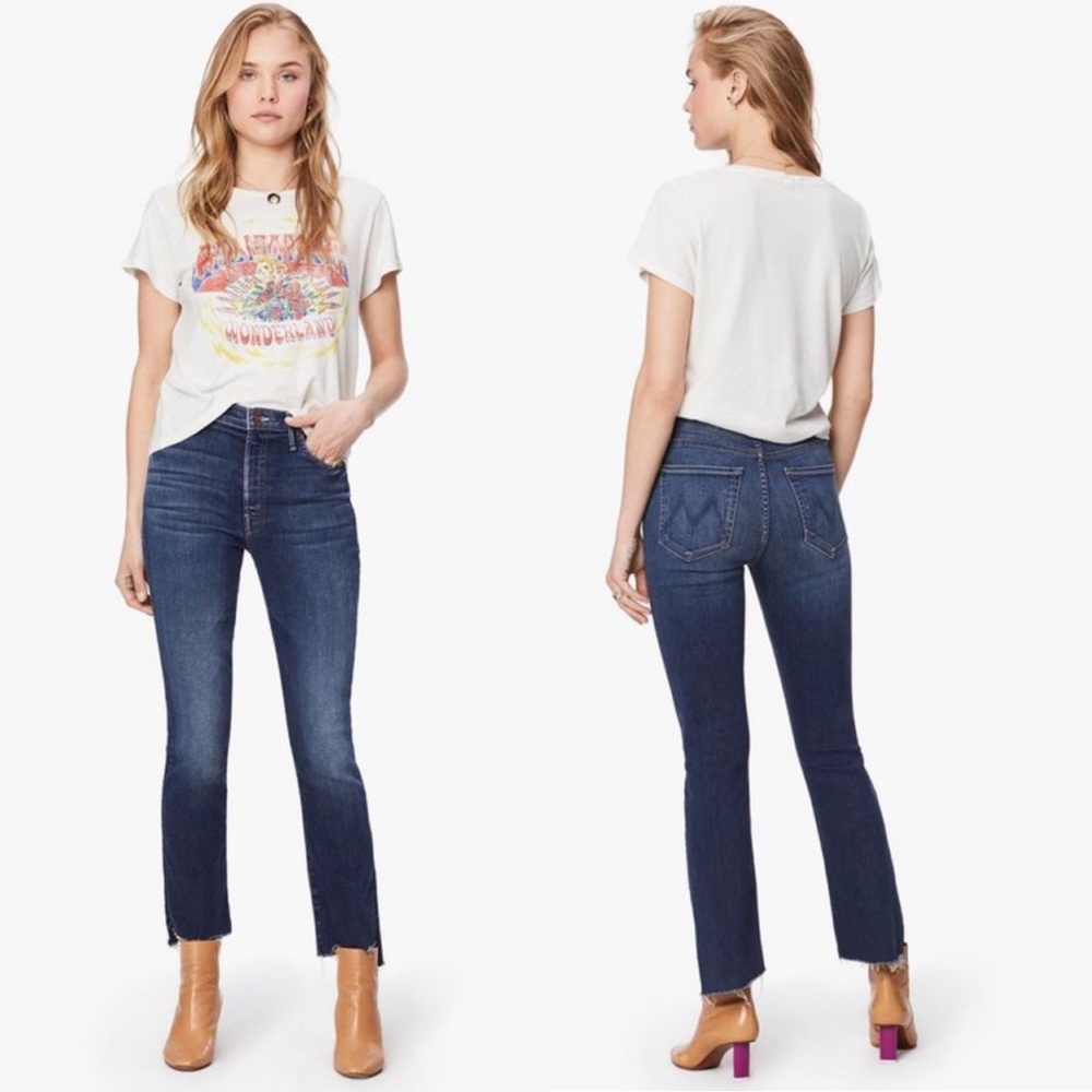 Mother The Insider Crop Step Fray in Sweet and Sassy